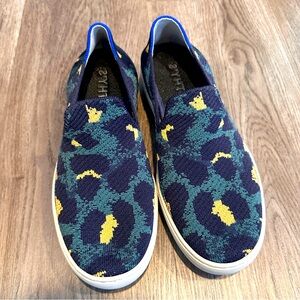 Rothys - Navy Leopard Print Sneaker